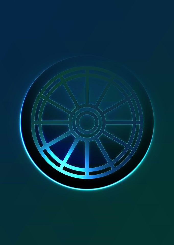 Vector Neon Glyph Rune Art