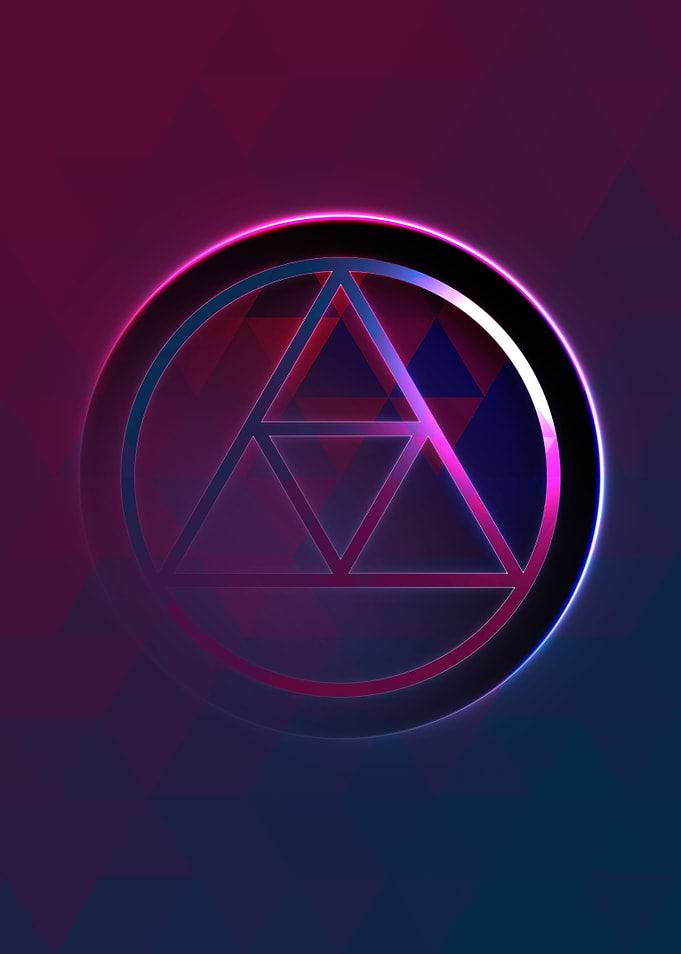 Prismatic Geometric Glyph