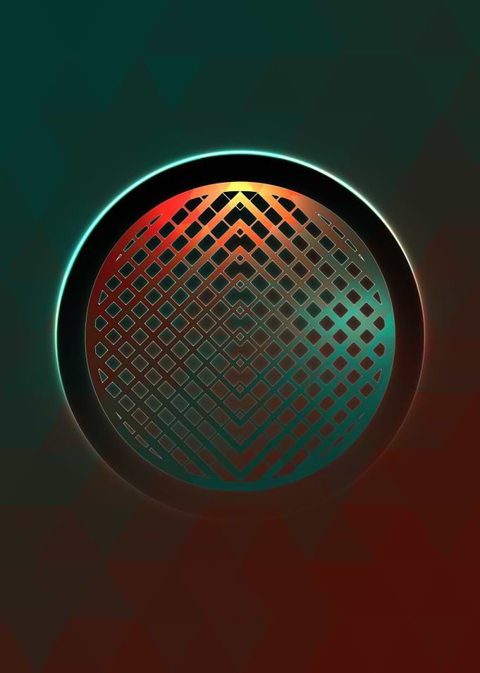 Prismatic Geometric Glyph