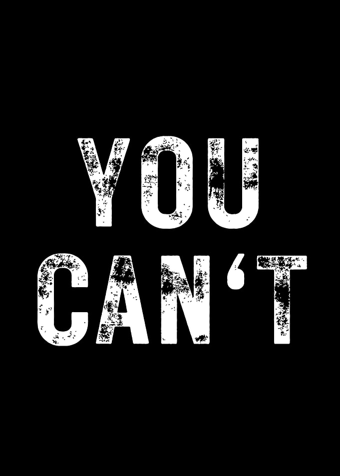 You Cant