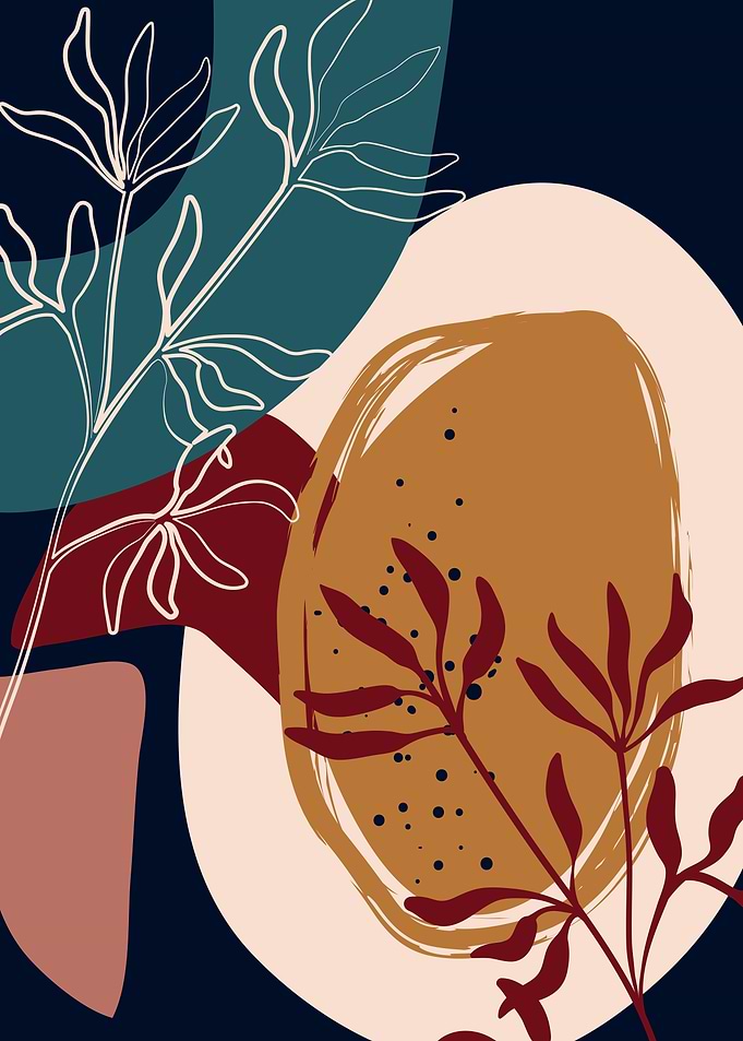 Tropical leaves shapes