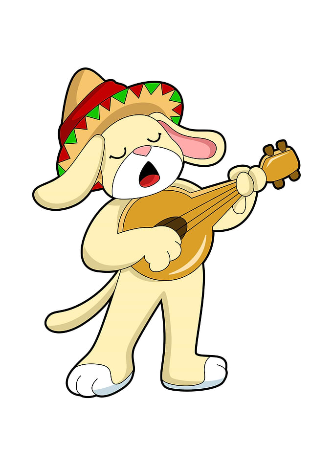 Dog Music Guitar
