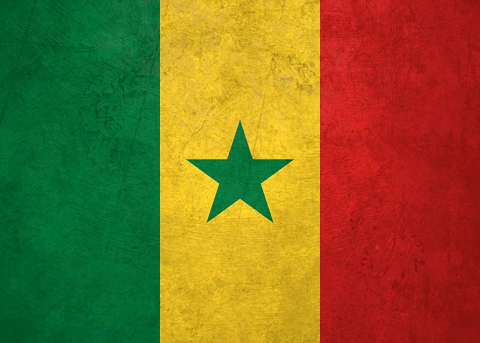 Flag of Senegal on Wall