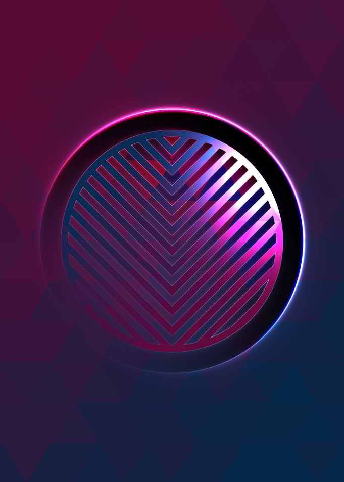 Neon Magic Circle Sign Art