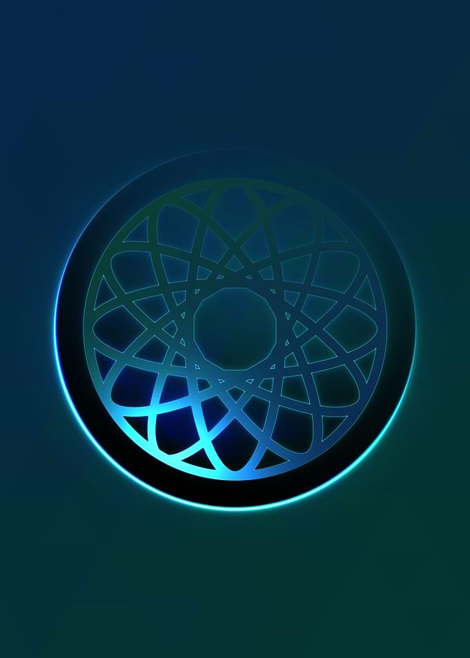 Prismatic Geometric Glyph