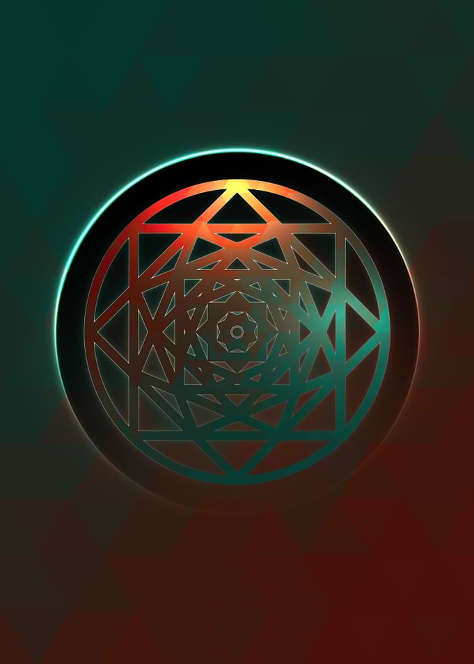Neon Magic Circle Sign Art