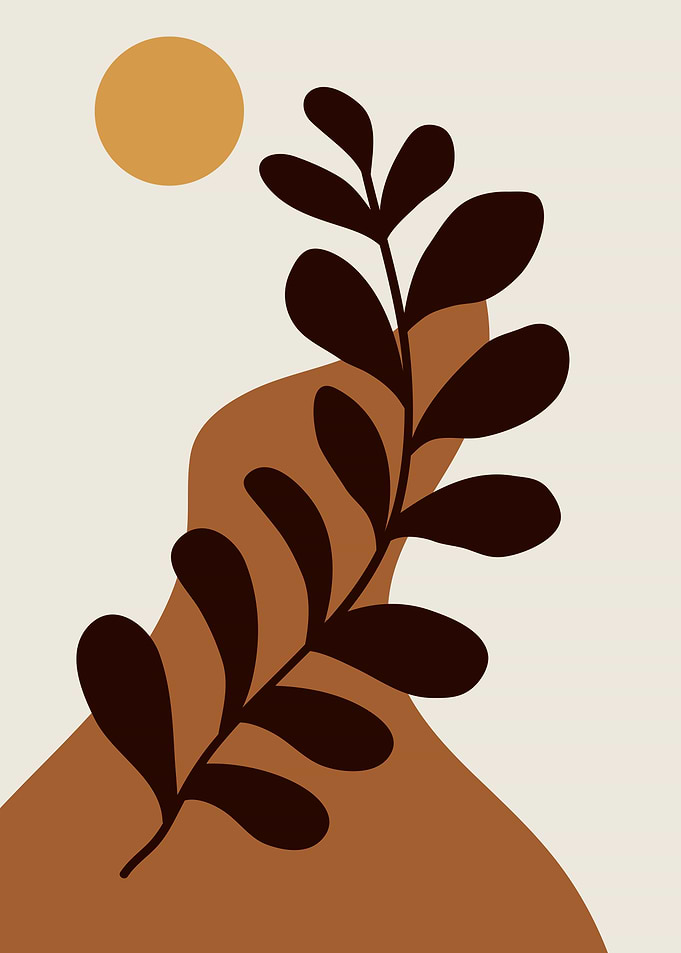 Scandinavian black leaf