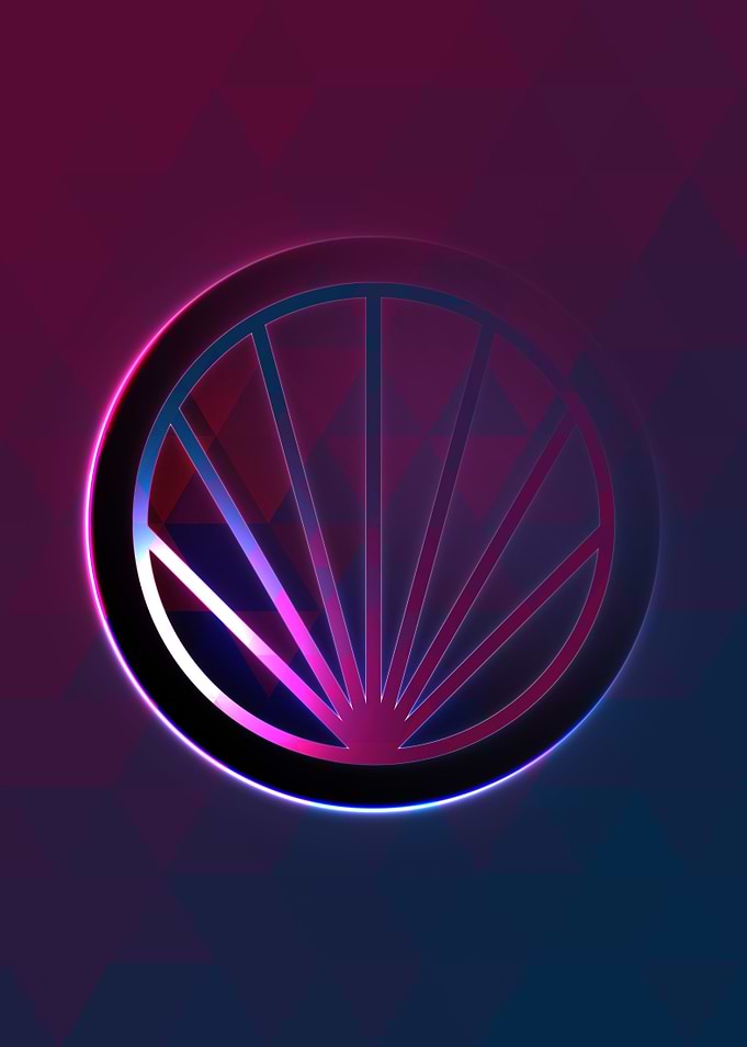 Prismatic Geometric Glyph