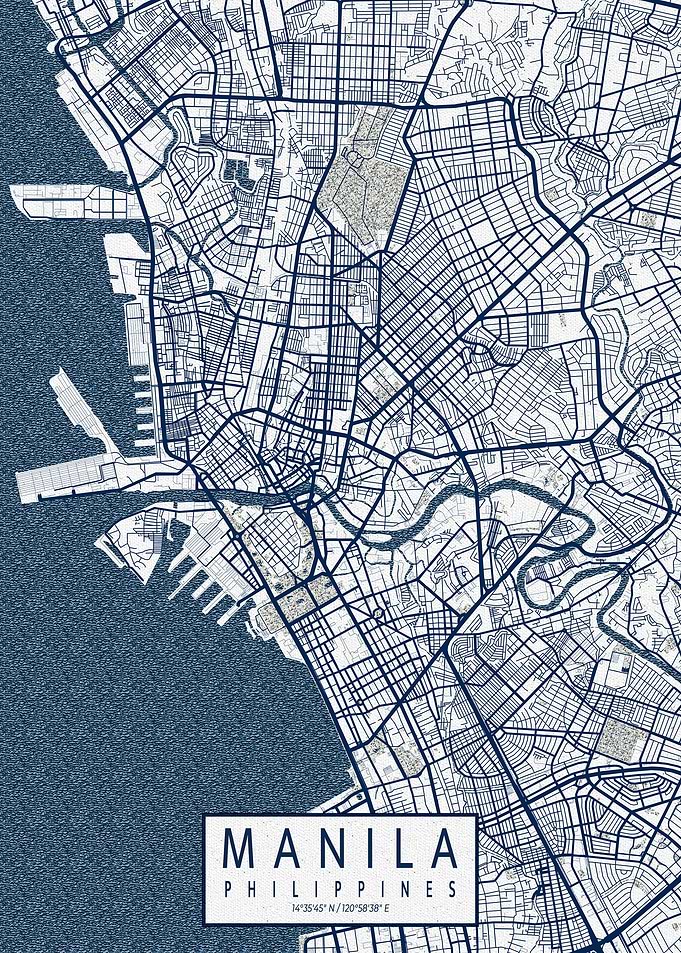 Manila City Map Coastal