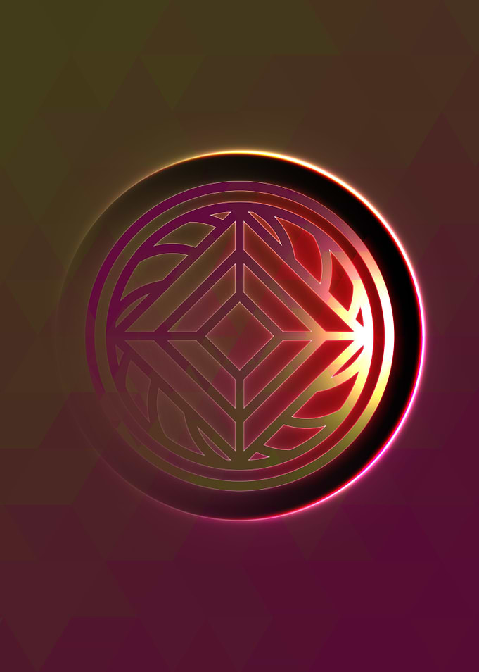 Vector Neon Glyph Rune Art
