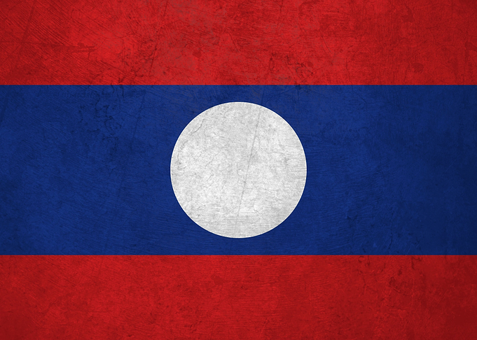 Flag of Laos on Wall