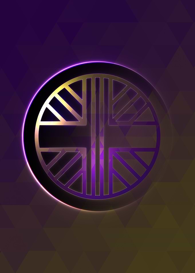 Vector Neon Glyph Rune Art