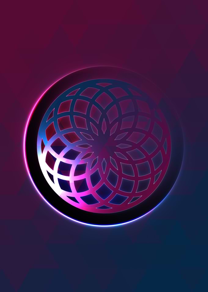 Neon Magic Circle Sign Art