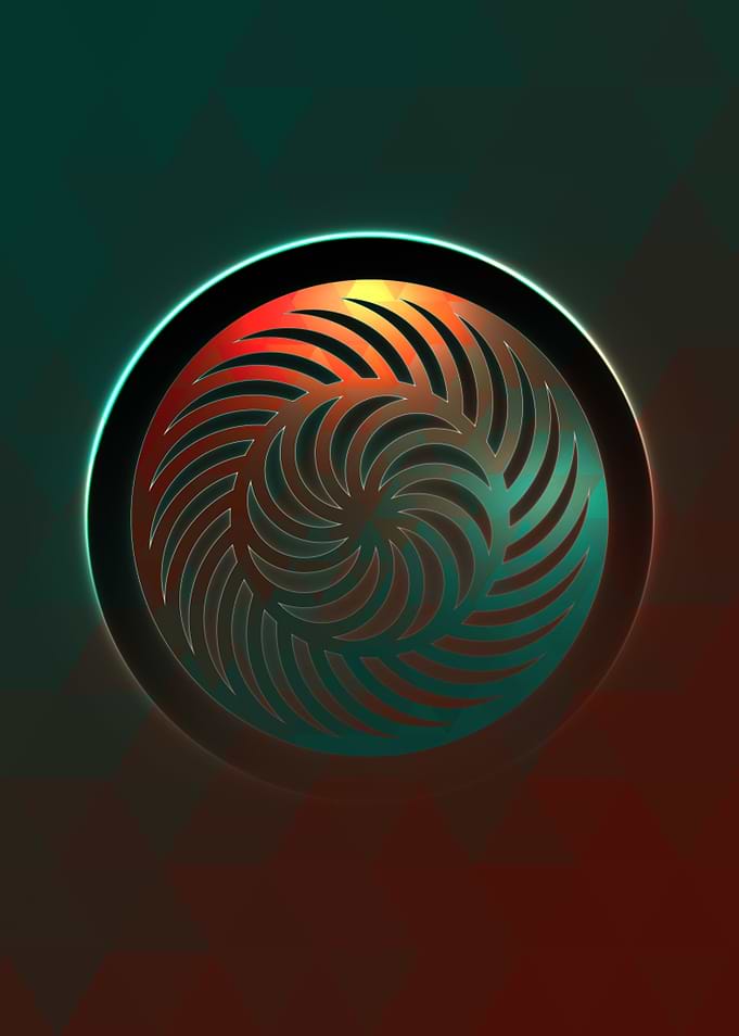 Prismatic Geometric Glyph