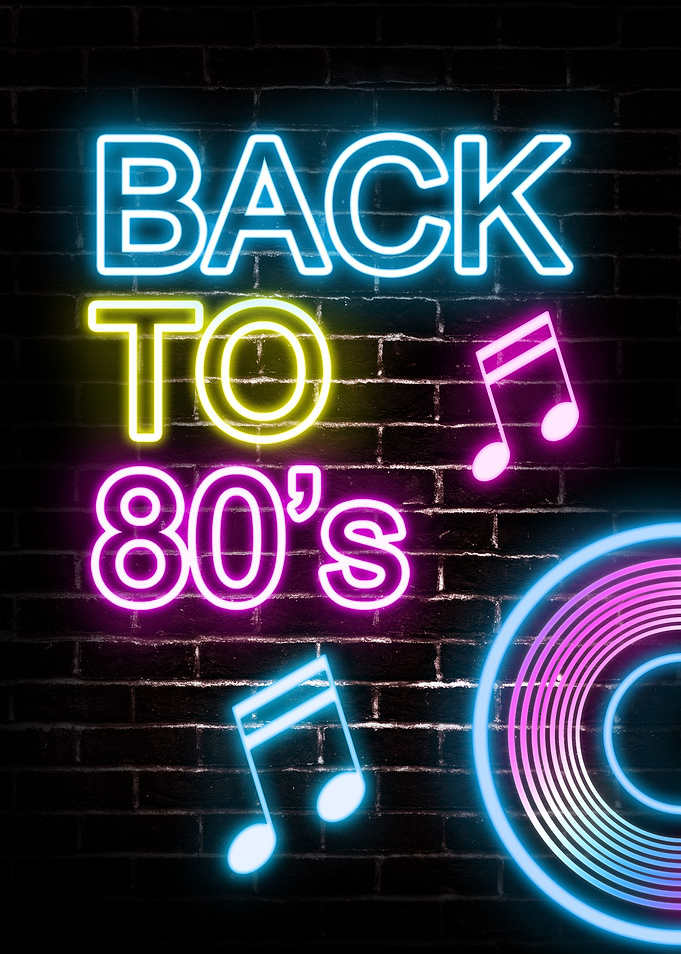 retro neon quote
