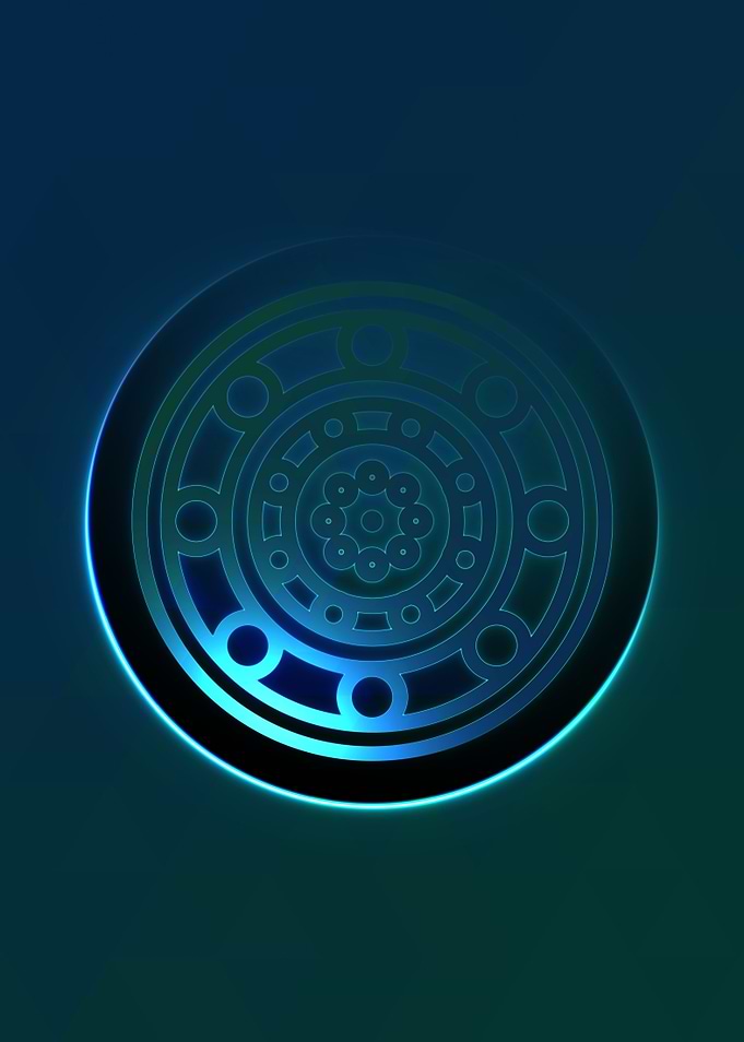 Glowing Glyph Seal Circle
