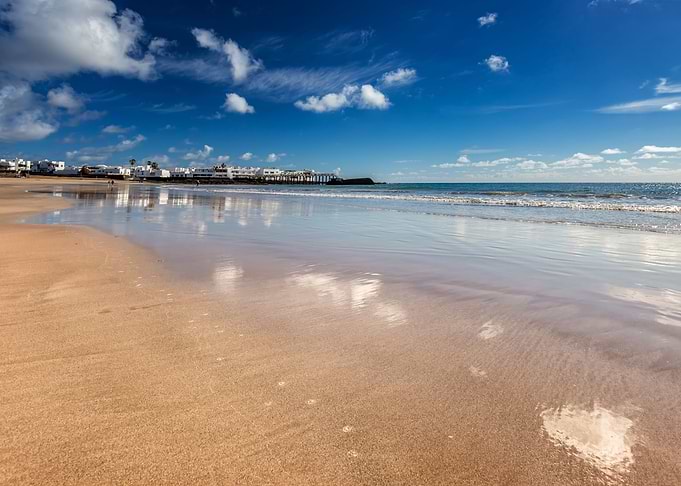 Spain, reflection, beach
