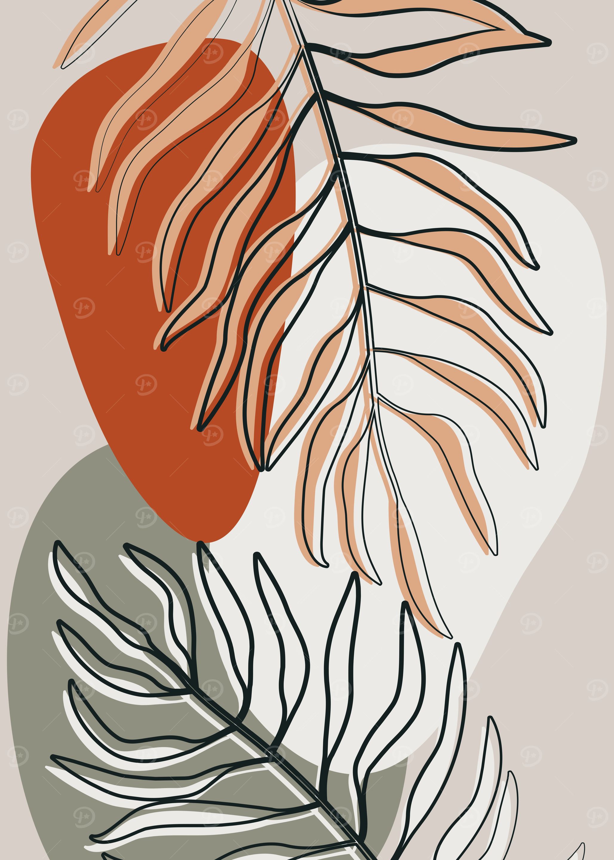 Abstract greenPalm leaves
