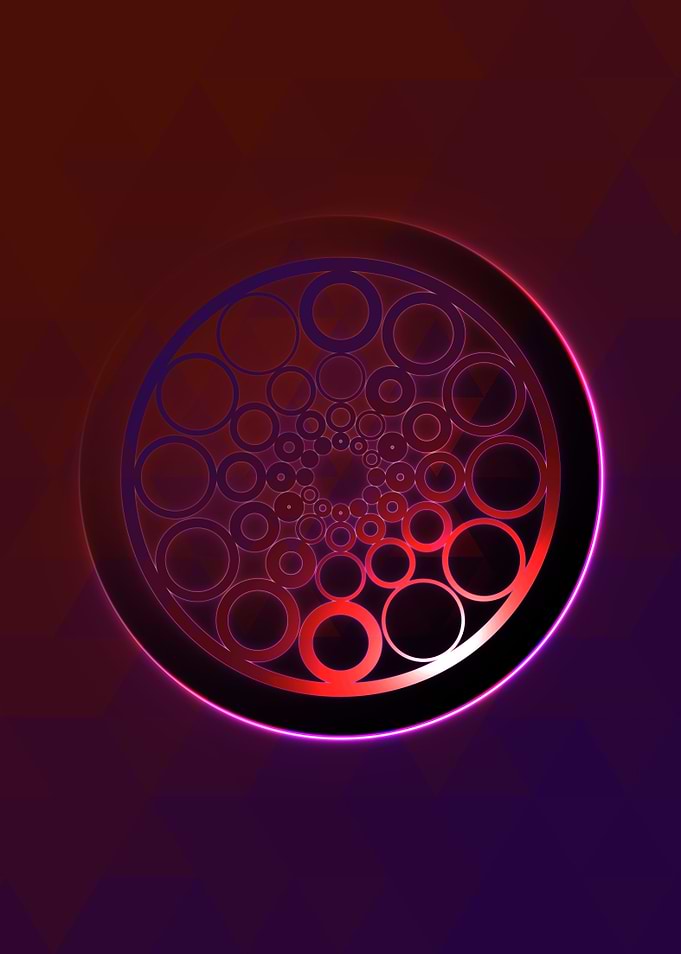 Neon Magic Circle Sign Art
