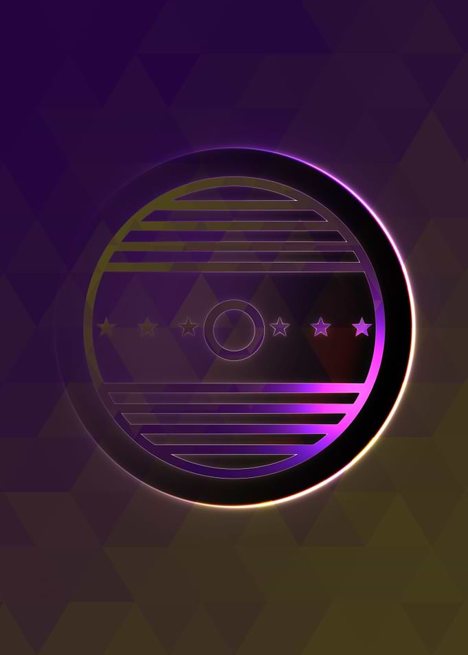 Vector Neon Glyph Rune Art