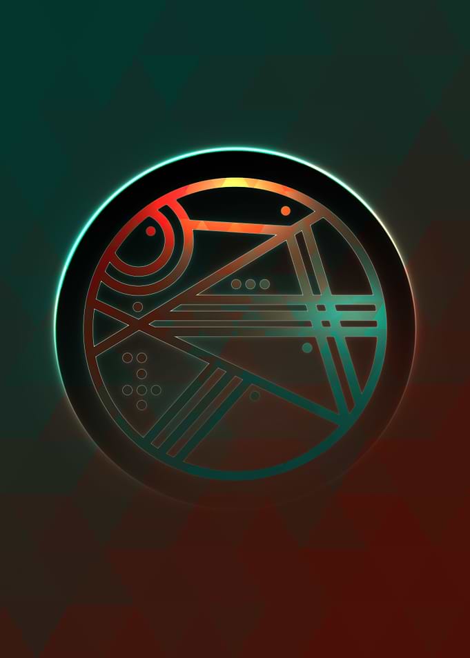 Neon Magic Circle Sign Art