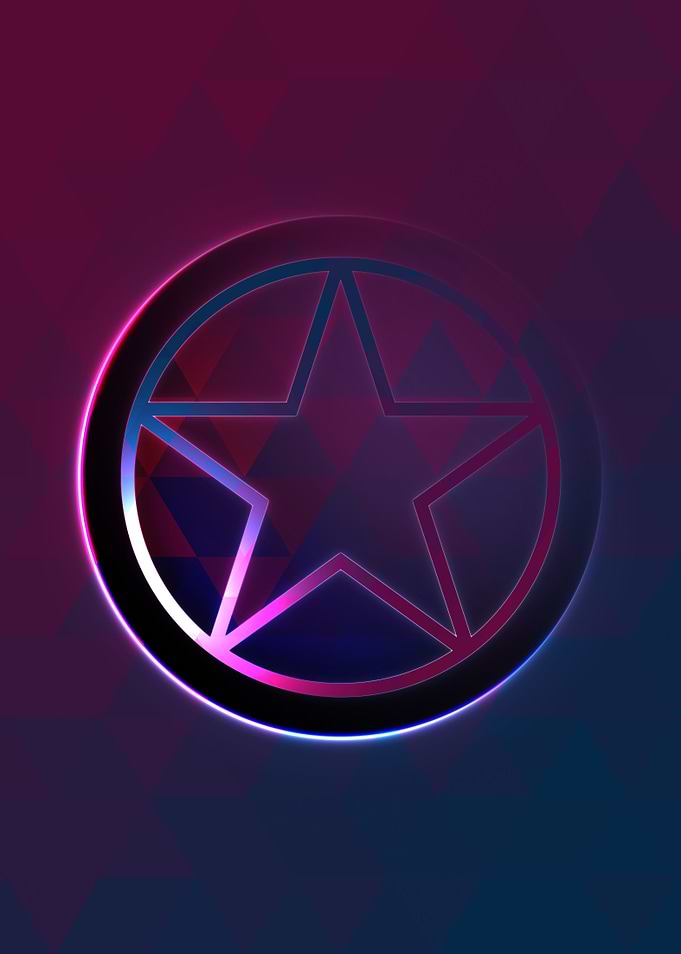 Neon Magic Circle Sign Art