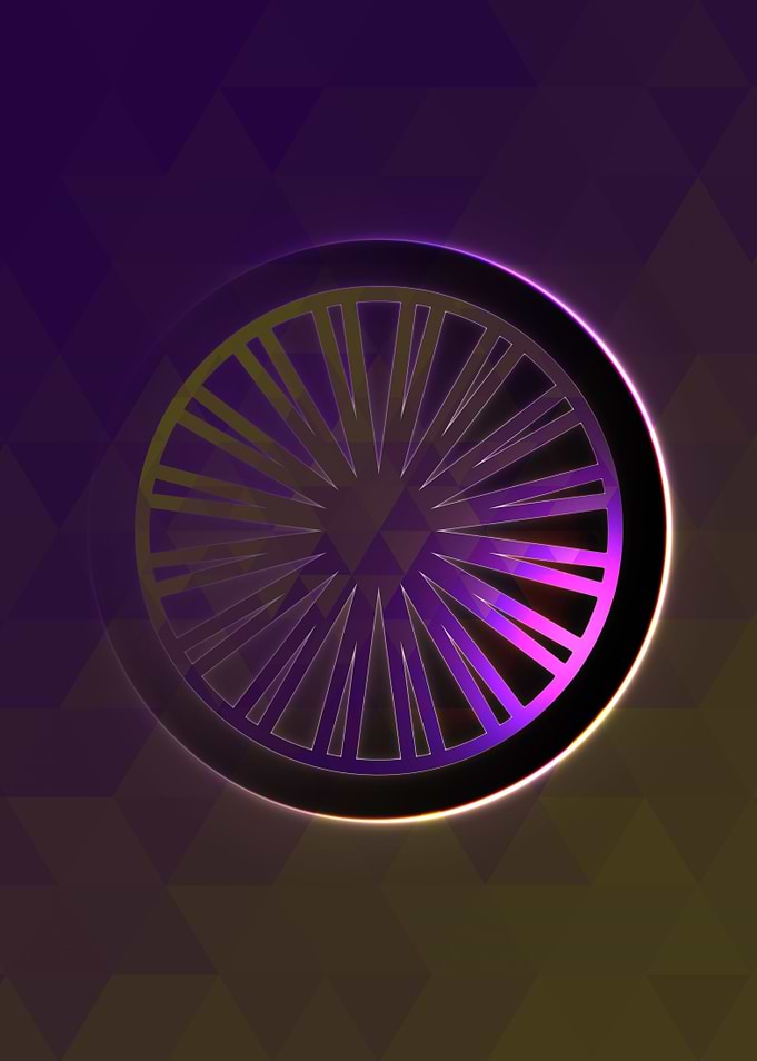 Prismatic Geometric Glyph