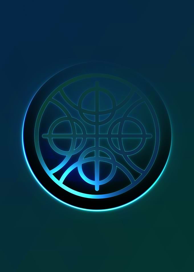 Prismatic Geometric Glyph