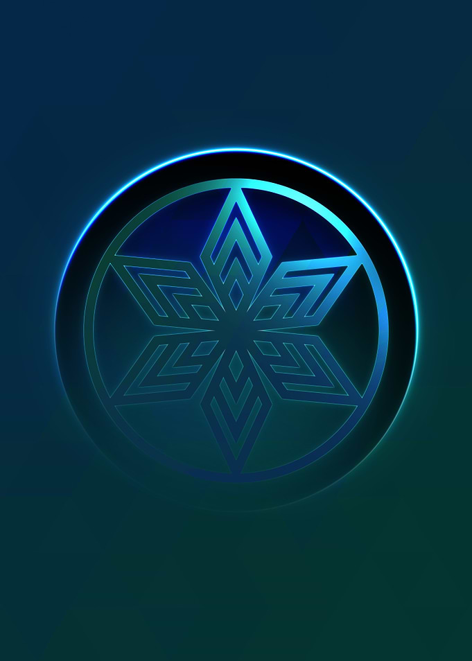Prismatic Geometric Glyph