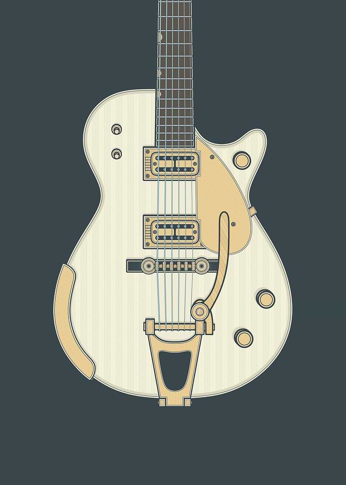 White Penguin Guitar