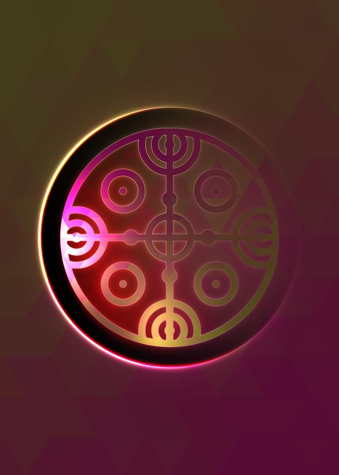 Prismatic Geometric Glyph