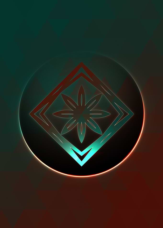 Neon Magic Circle Sign Art