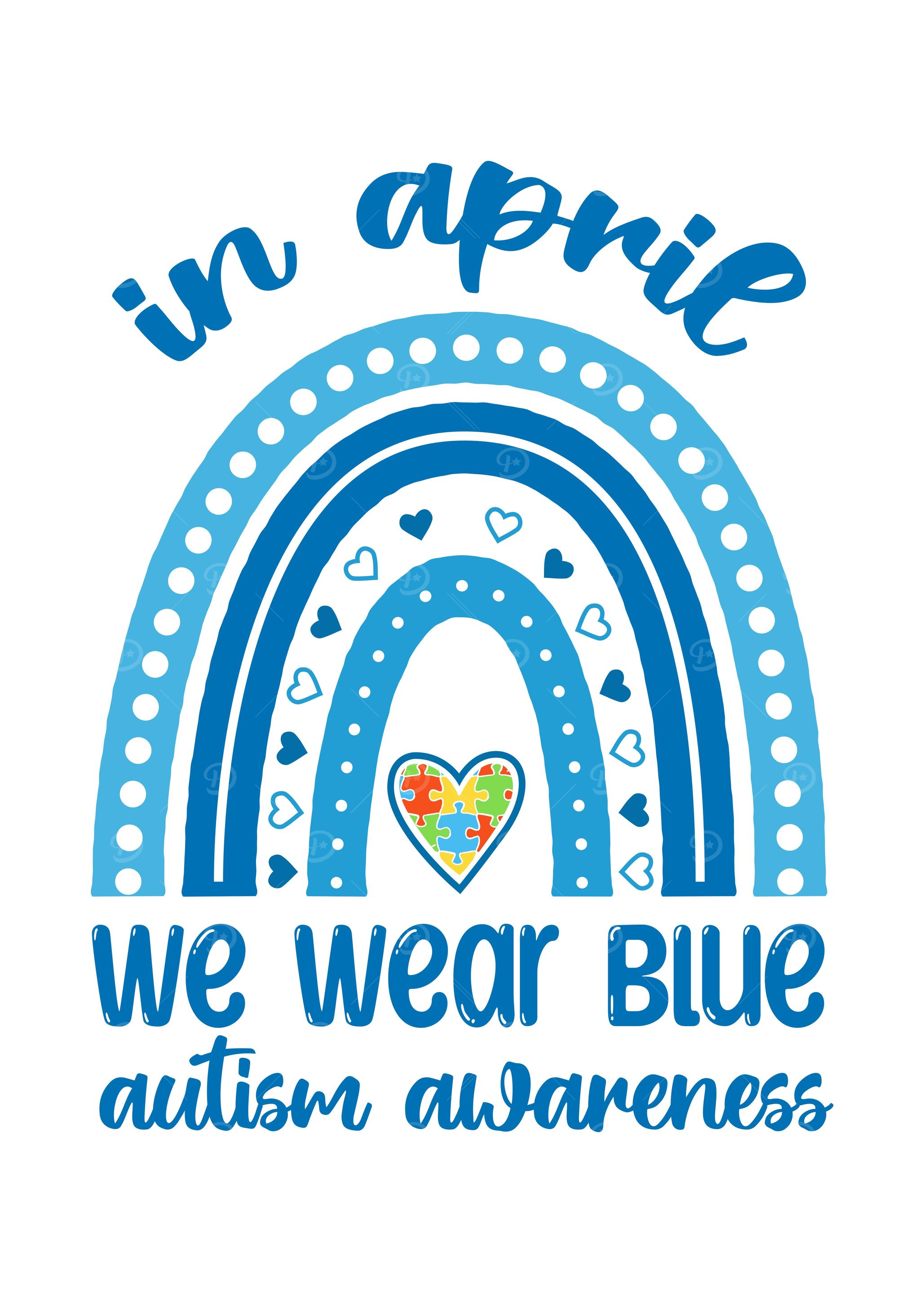 In April we wear Blue