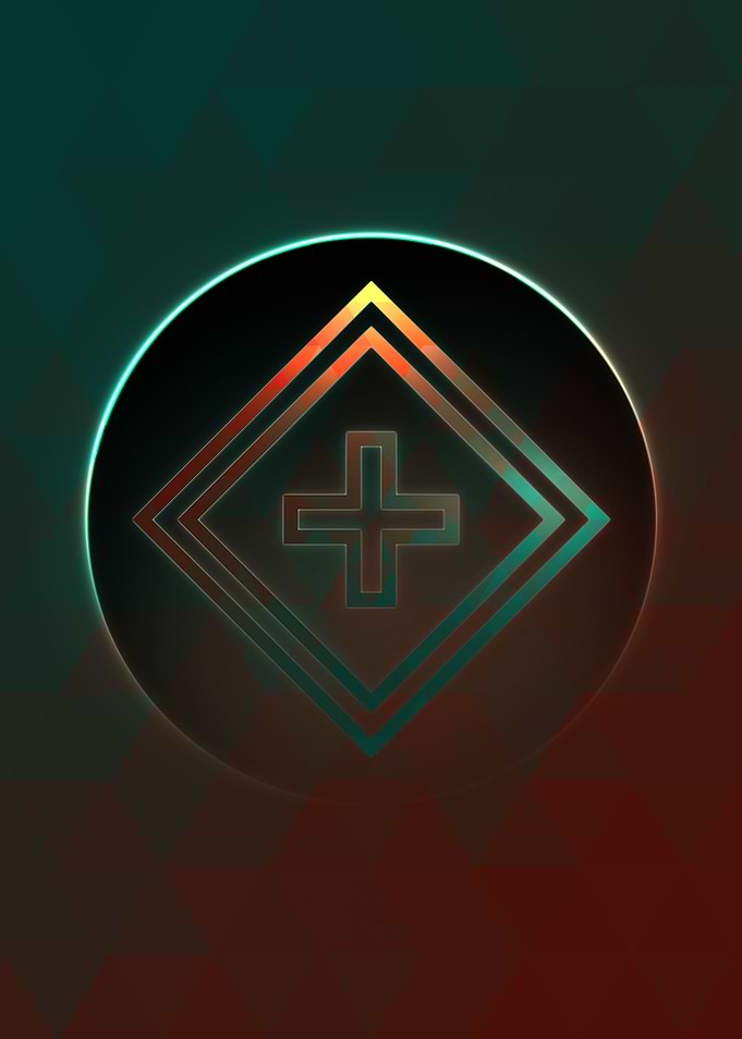 Vector Neon Glyph Rune Art
