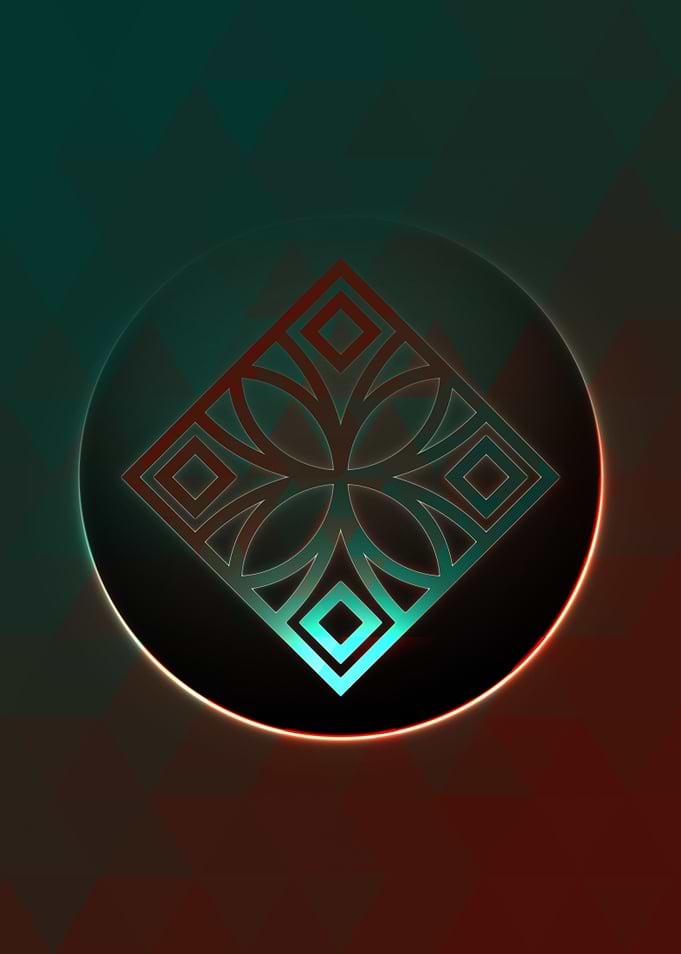 Prismatic Geometric Glyph