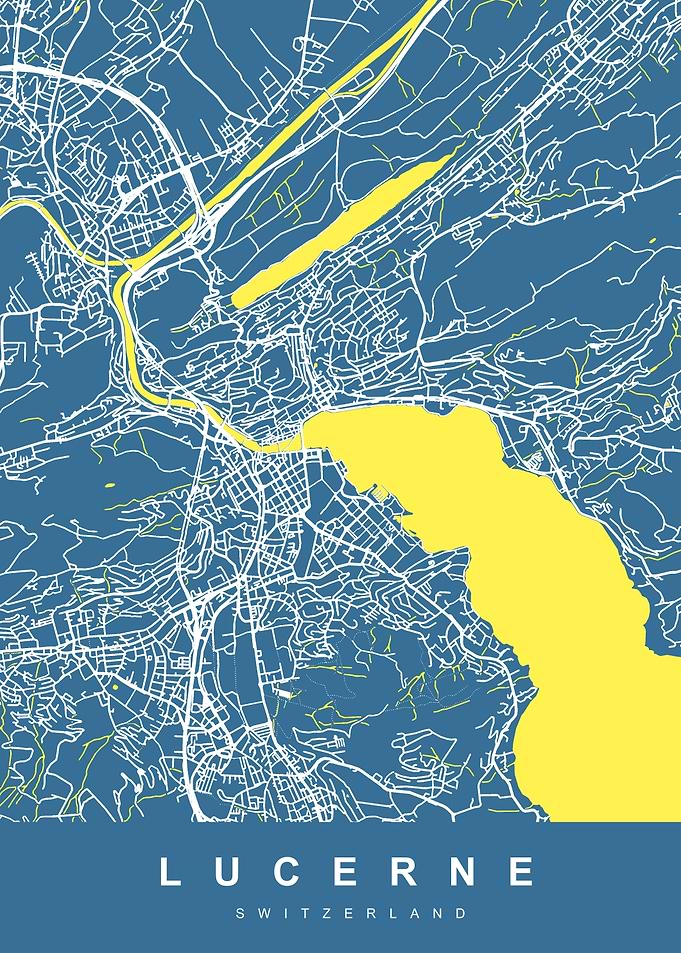 LUCERNE Map SWITZERLAND