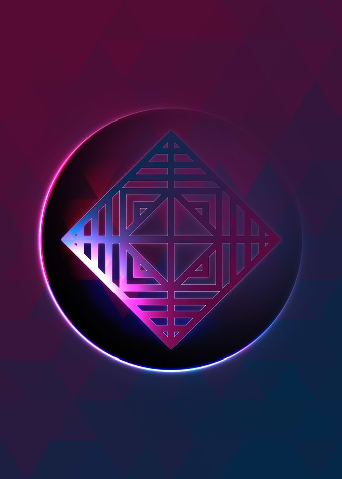 Rainbow Geometric Symbol