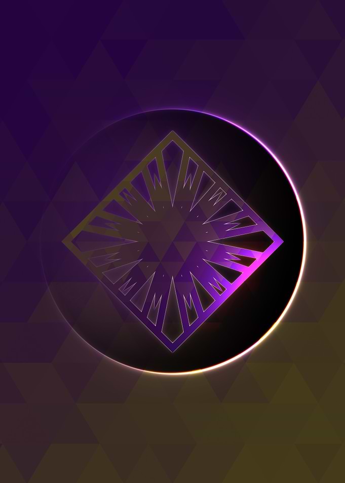 Neon Magic Circle Sign Art