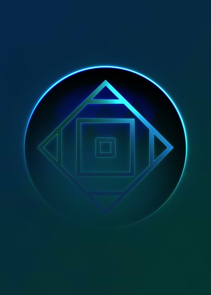 Prismatic Geometric Glyph