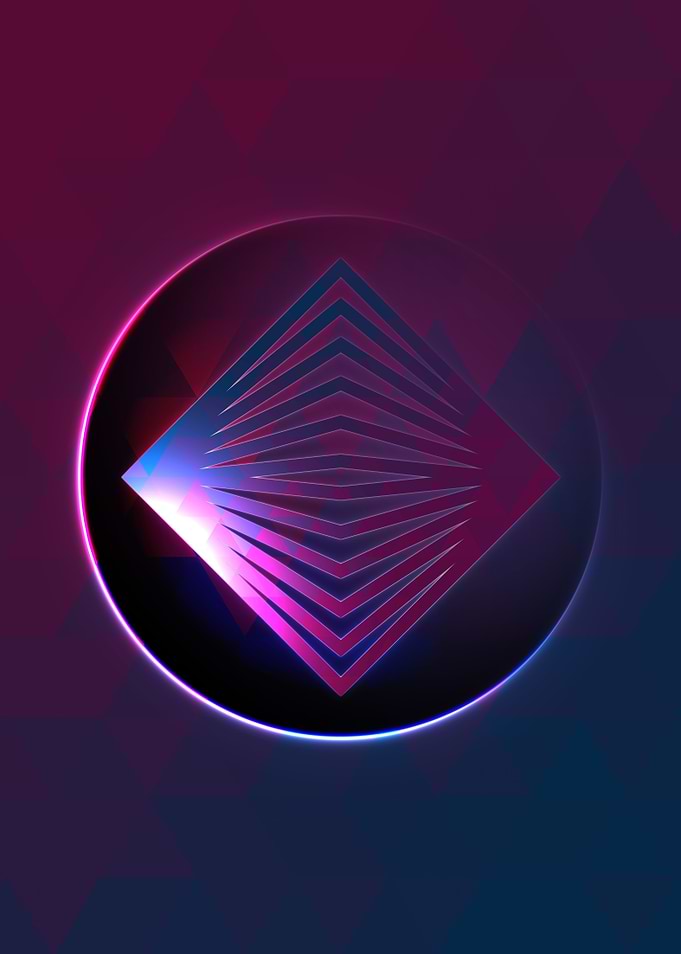 Prismatic Geometric Glyph