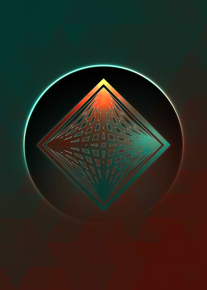 Vector Neon Glyph Rune Art