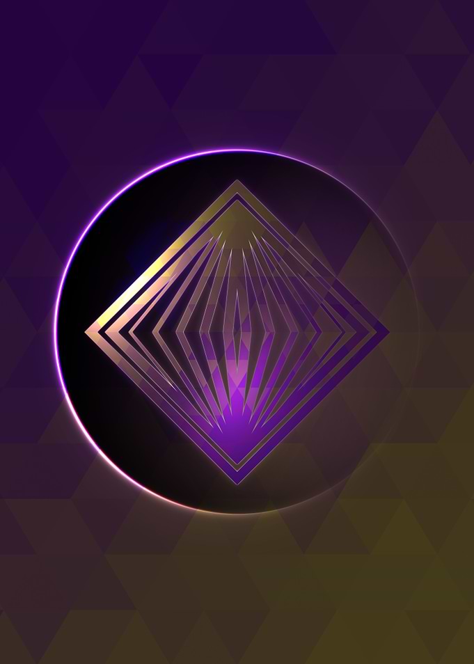 Neon Magic Circle Sign Art