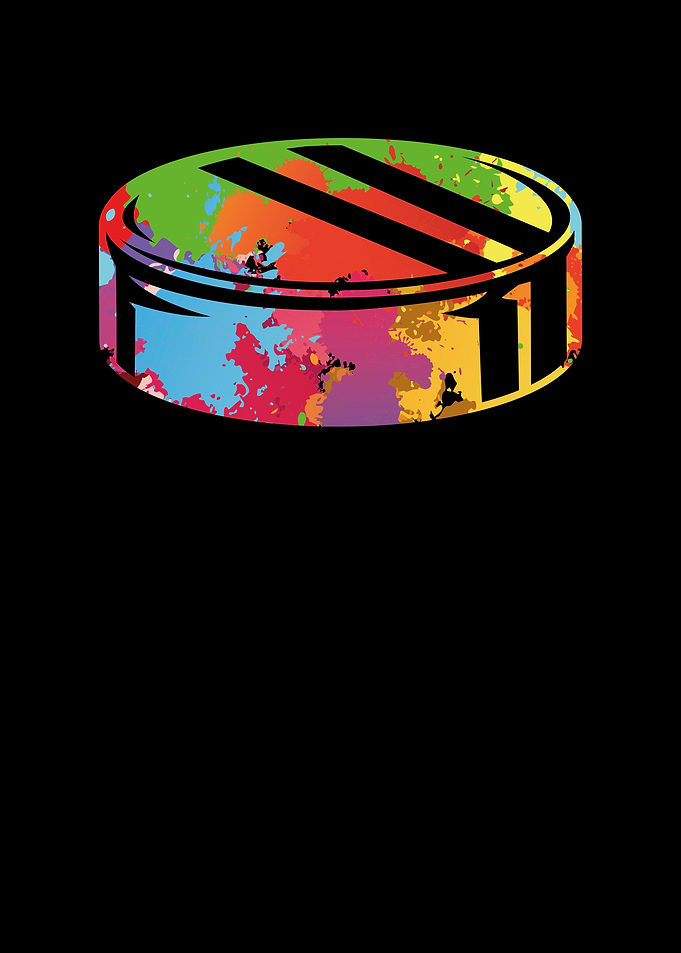 Coloured Hockey puck