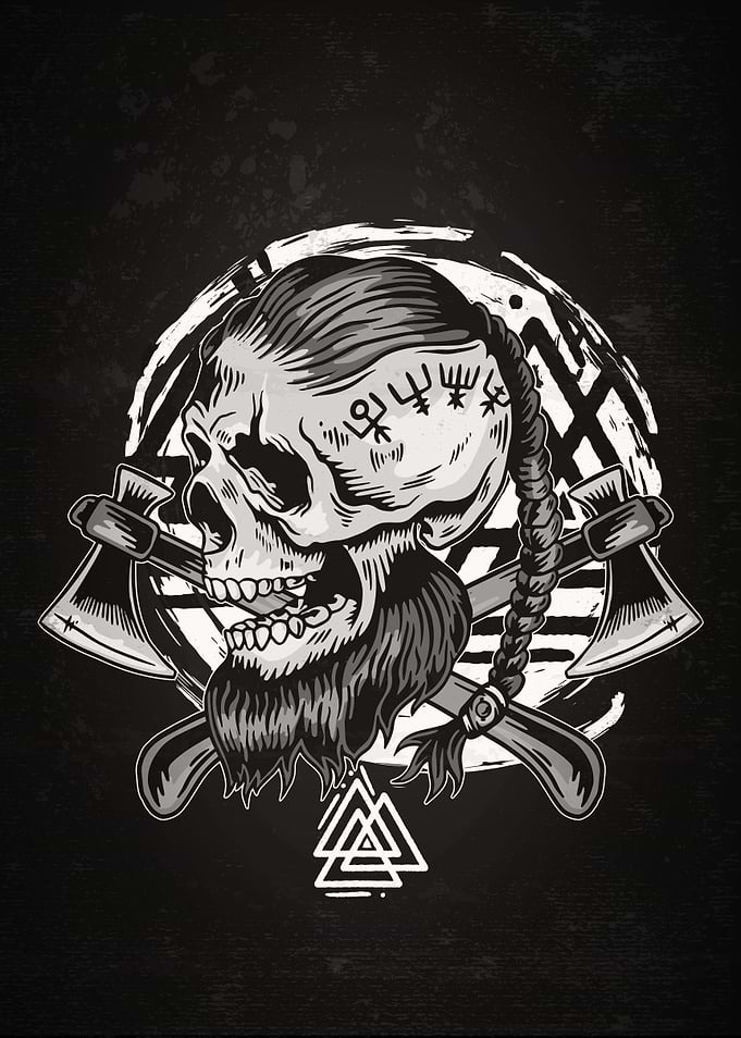 Badass Viking Skull