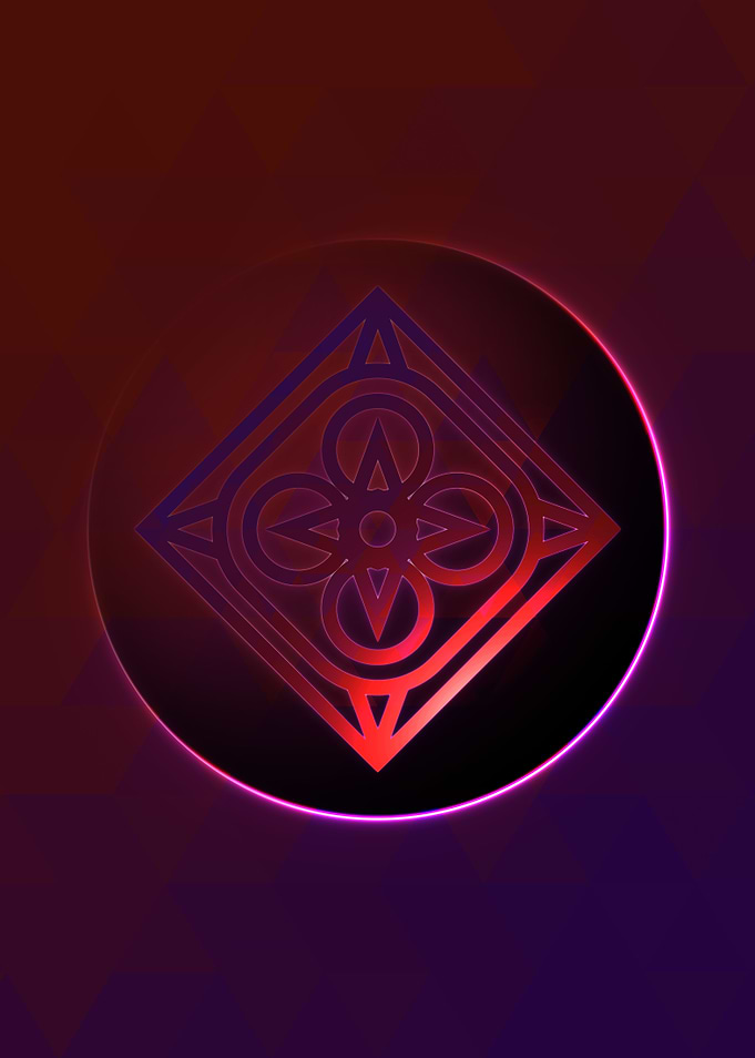 Neon Magic Circle Sign Art