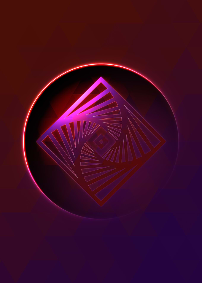 Prismatic Geometric Glyph