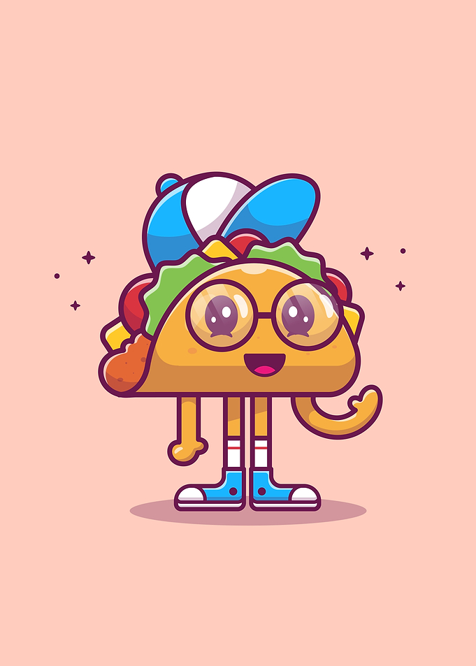 Cute Taco Wearing Hat