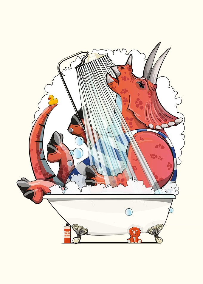 Dinosaur in the Bath