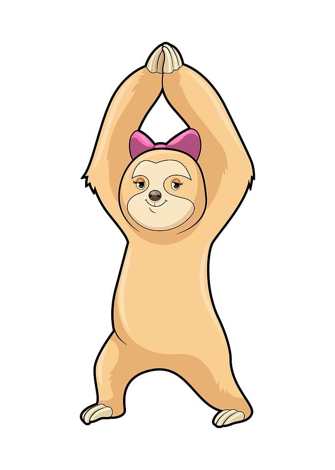 Sloth Yoga Stretching