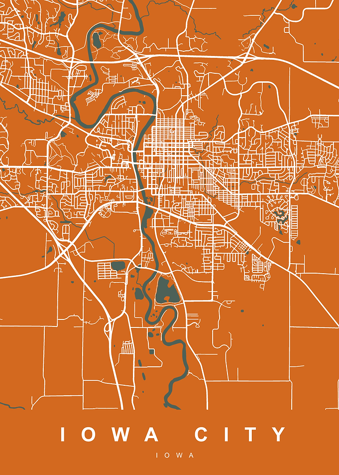 IOWA CITY City Map USA